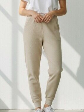 Pact Organic Cotton Thermal Waffle Knit Jogger Sz Large
